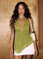 Lay It Halter Top Green