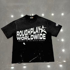Roughplay Worldwide Star Logo Distressed Graphic Tee