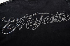 Majestik “Gridiron Champion” Bulldog Vintage Tee(Black)