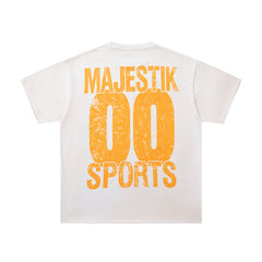Majestik “Sports Division” Football Bulldogs Vintage Tee(Off-White / Cream)