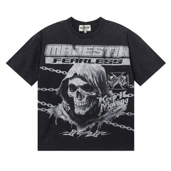 Majestik “Fearless” Grim Reaper Skeleton Vintage Tee