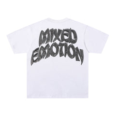 MIXED EMOTION Gothic Letter Archer Angel Graphic T‑Shirt