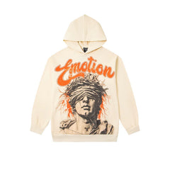 High version Mixed EMOTION American Street Retro Printed Hot Diamond Hoodie Men's and Women's Zipper Jacket (10)