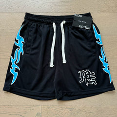 Mixed EMOTION SHORTS: Trendy Street, Summer, Diamond Print, Sports and Leisure, Pure Cotton Drawstring Shorts (4)