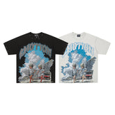 MIXED EMOTION Twin Angels Cloud Scene Graphic T‑Shirt