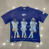 Roughplay NYC Football Girls Blue Distressed Tee