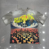 Roughplay Chess Skeleton Hand Vintage Wash Graphic Tee