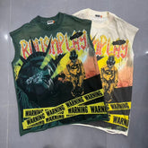 Roughplay Gas Mask "WARNING" Sleeveless Tank Top