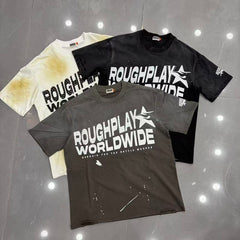 Roughplay Worldwide Star Logo Distressed Graphic Tee