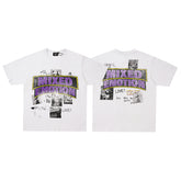 MIXED EMOTION Collage Purple Logo Graphic T‑Shirt