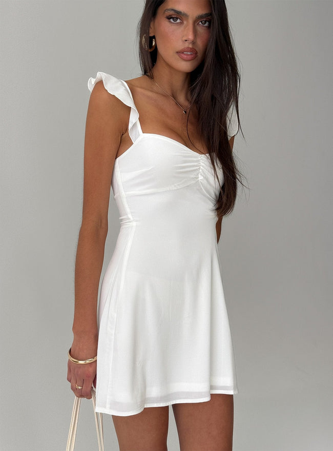 Landon Mini Dress White Hover Image