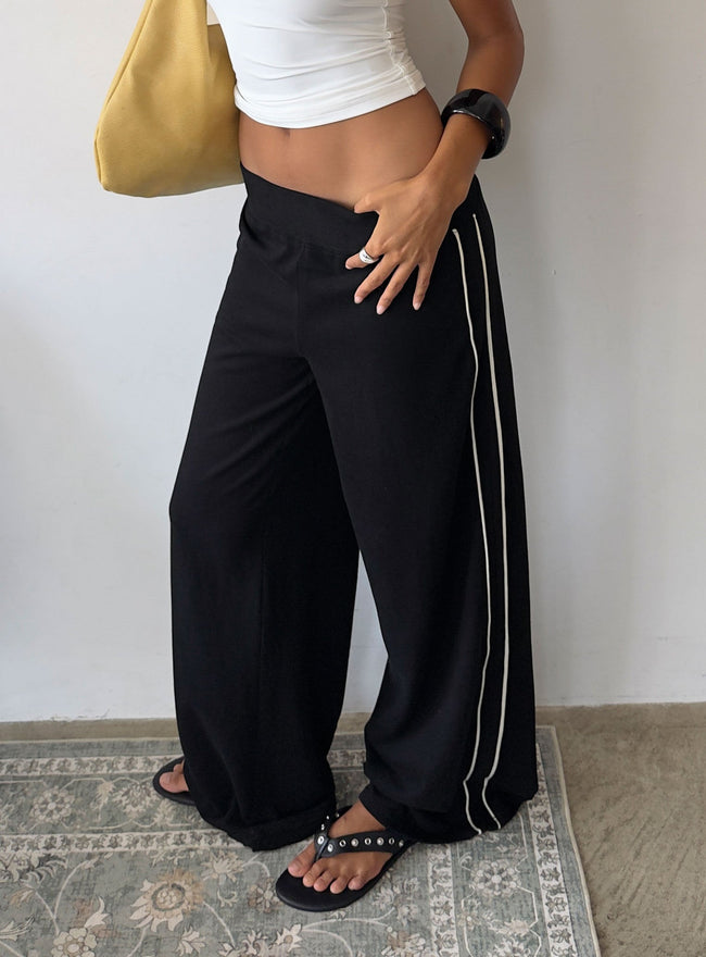 Ascenda Straight Leg Track Pant Black Hover Image