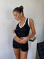 Baseline Low Rise Rib Shorts Black
