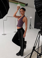 Ascenda Straight Leg Track Pant Black