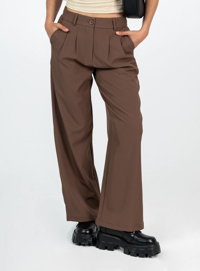 Archer Pants Brown Petite Main Image
