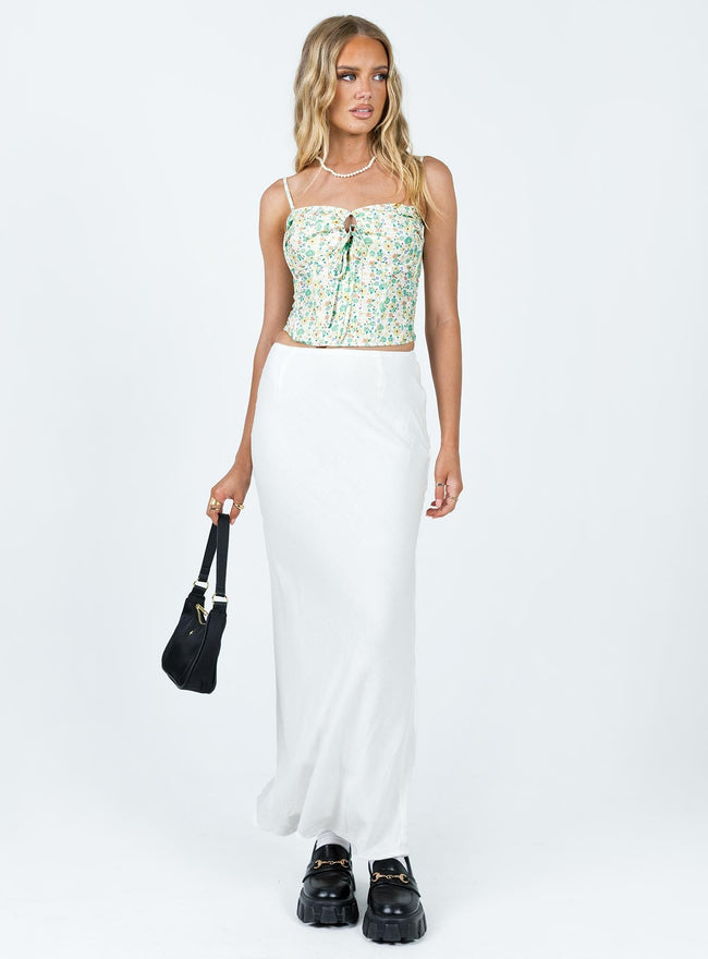 Jodie Maxi Skirt White Main Image