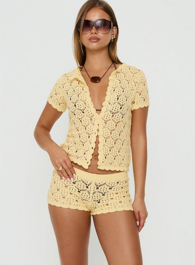 Sun Still Shines Crochet Set Yellow Main Image