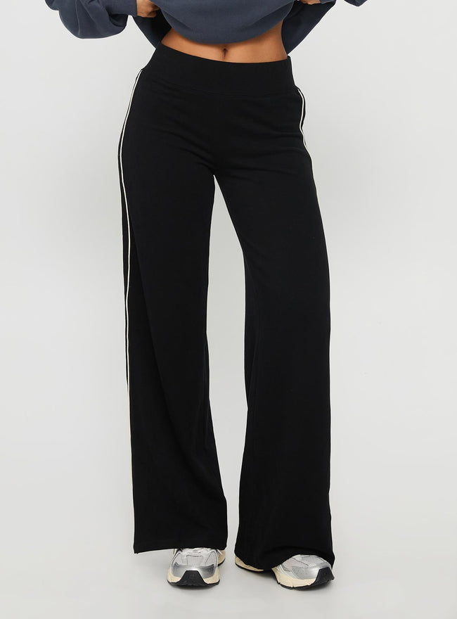 Ascenda Straight Leg Track Pant Black Main Image