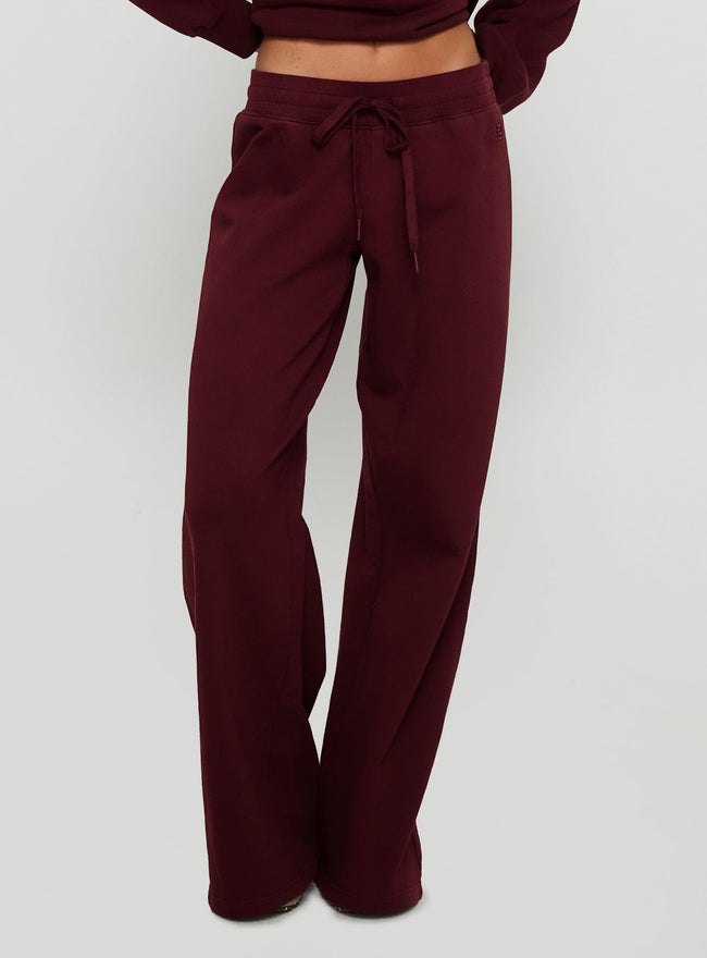 Dodie Wide Leg Pants Washed Currant Main Image