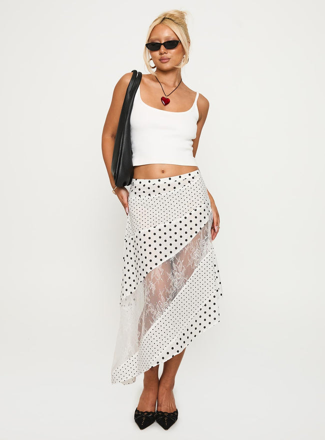 Rennar Maxi Skirt White / Polka Dot Main Image
