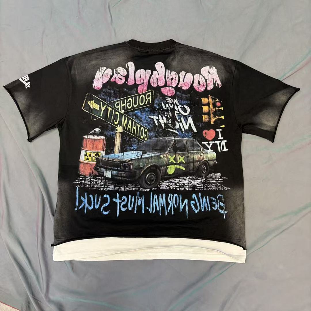 Roughplay "Being Normal Must Suck" Gotham City All-Over Print Tee