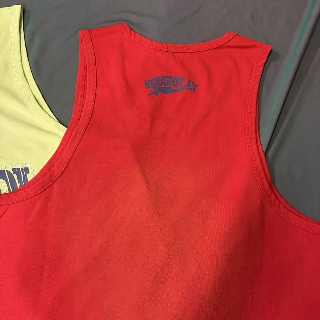 Roughplay Rhinestone Star Logo Crop Tank Top