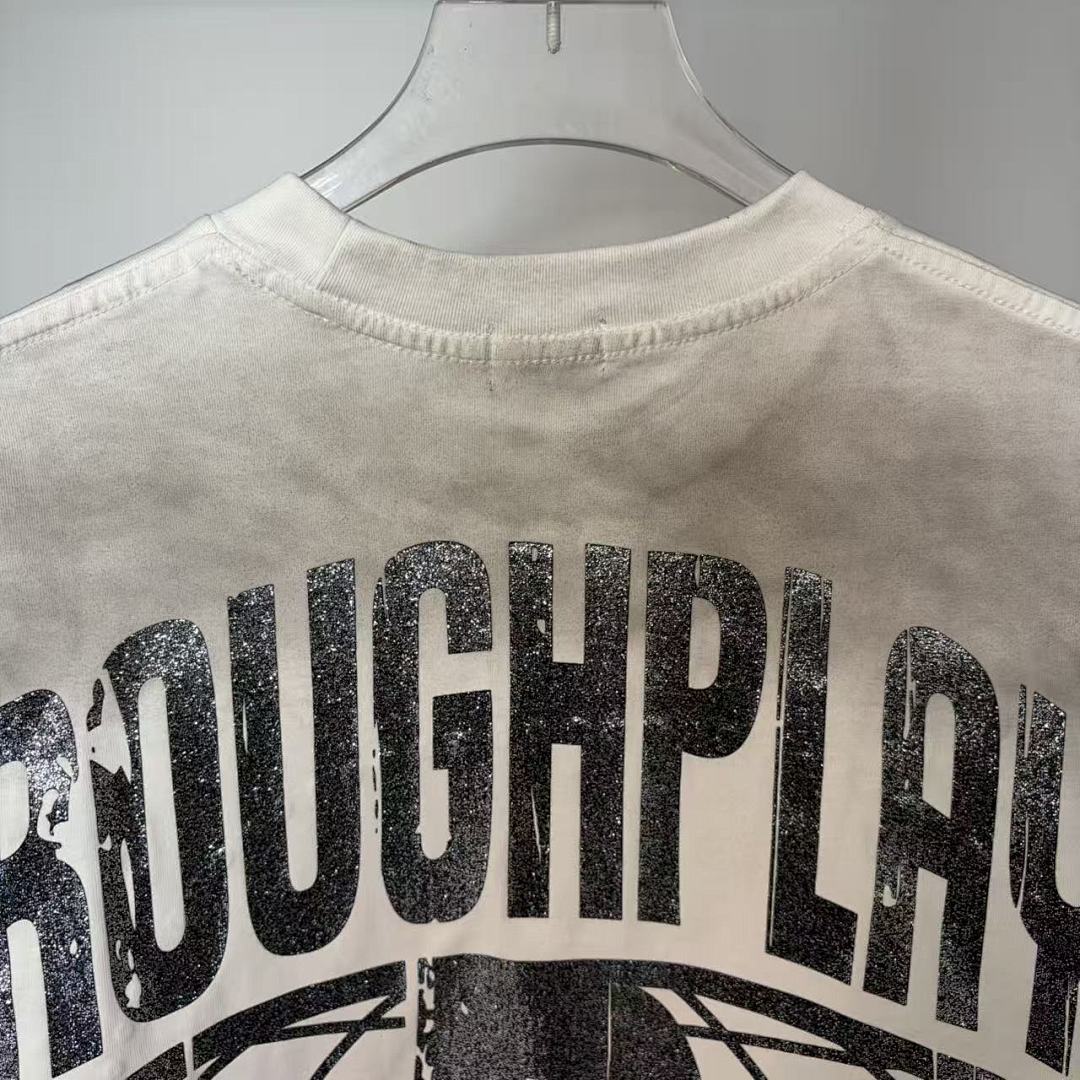 Roughplay Crazy Cartoon Rabbit Rhinestone Distressed Tee