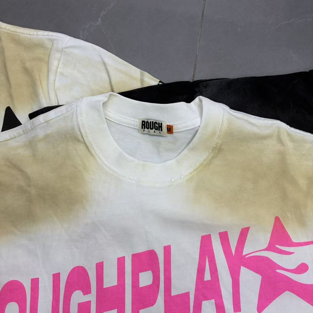 Roughplay Worldwide Multi-Color Distressed Graphic Tee