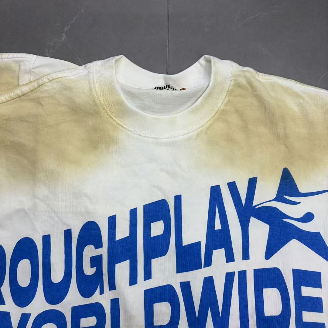 Roughplay Worldwide Multi-Color Distressed Graphic Tee