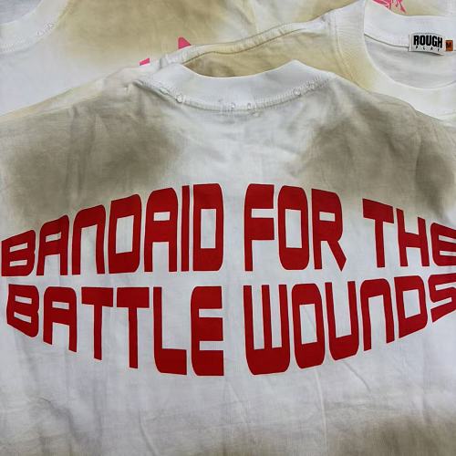 Roughplay Worldwide Multi-Color Distressed Graphic Tee