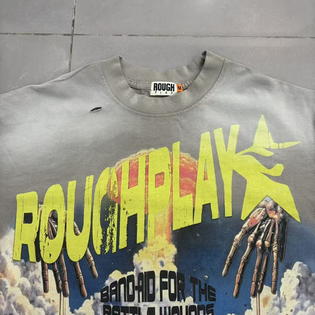 Roughplay Chess Skeleton Hand Vintage Wash Graphic Tee