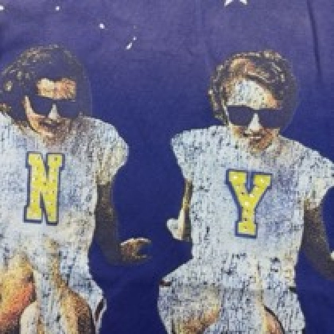 Roughplay NYC Football Girls Blue Distressed Tee