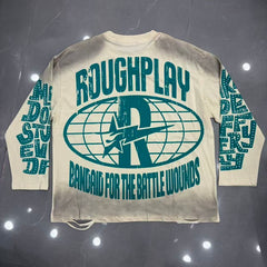 Roughplay UFO Retro Girl Rhinestone Long Sleeve Tee