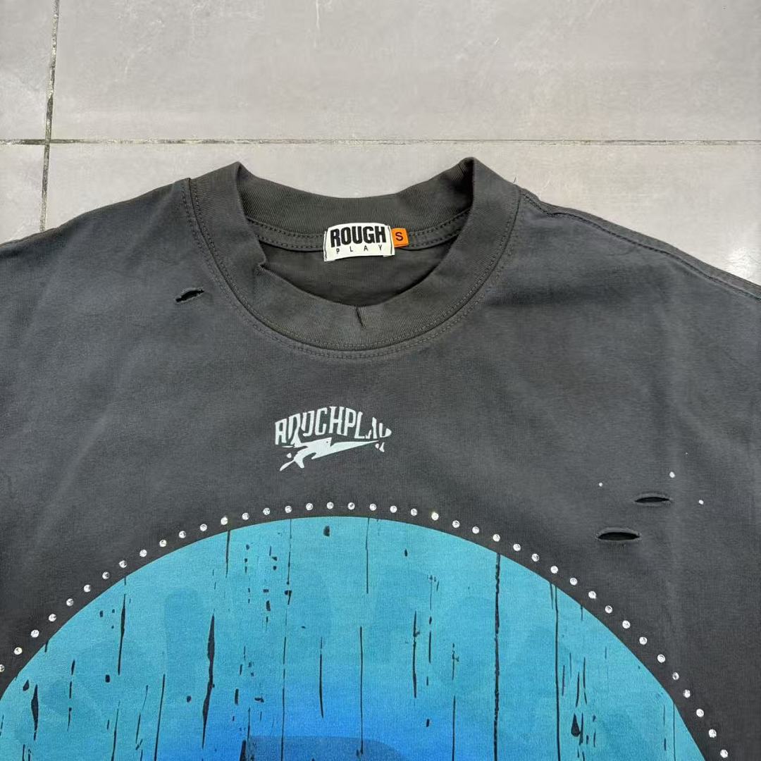Roughplay "AUNA Sold Separately" Circle Logo Distressed Tee