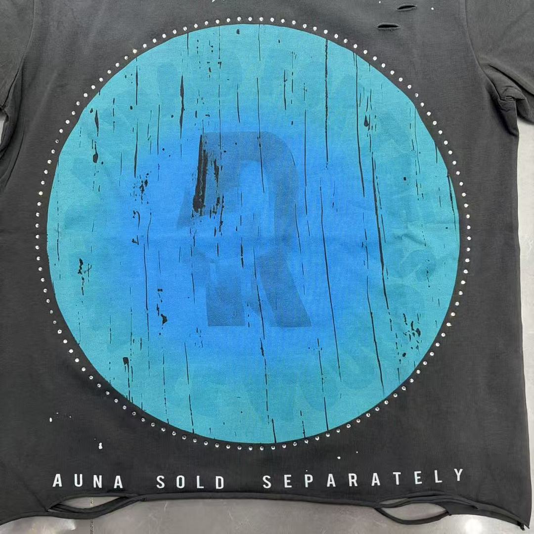 Roughplay "AUNA Sold Separately" Circle Logo Distressed Tee