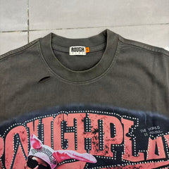 Roughplay "Girls Just Wanna Play Rough" Distressed Graphic Tee