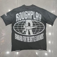 Roughplay Skeleton Band "Drugs Glamour Fame" Distressed Tee