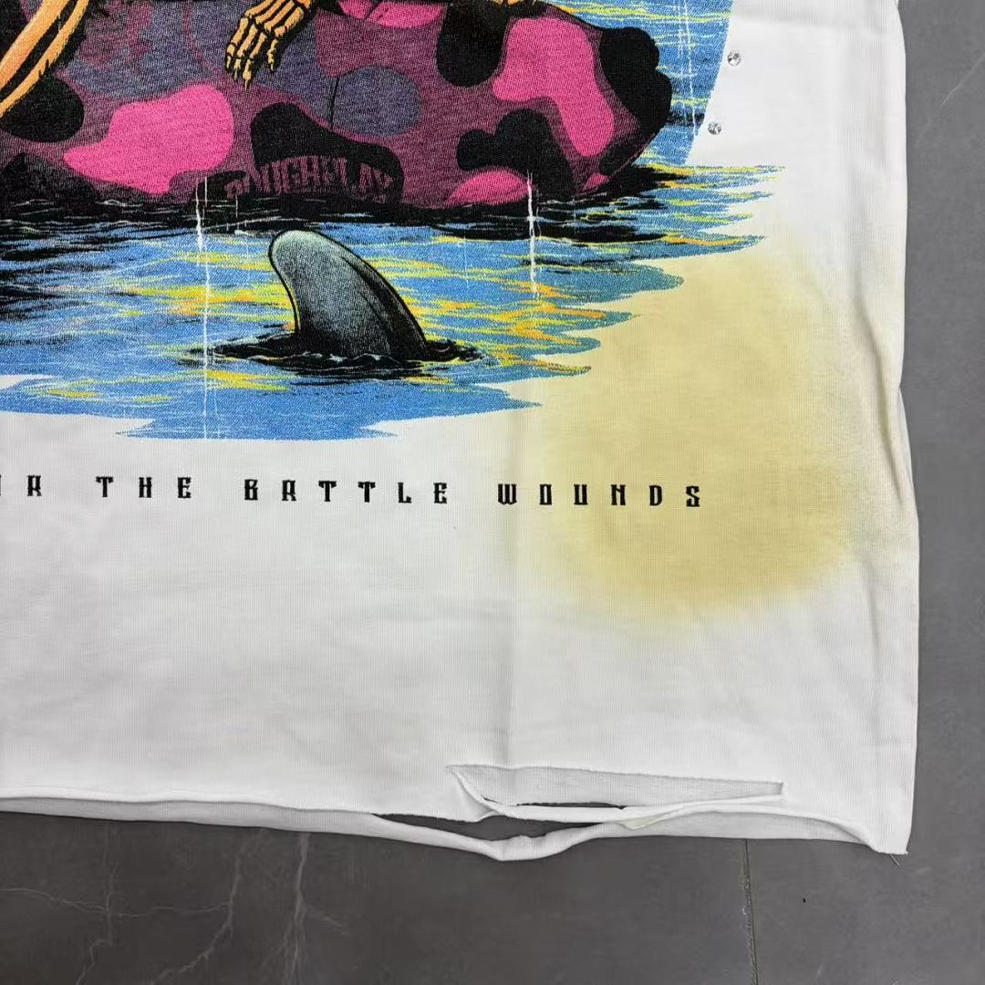 Roughplay "Bandaid for the Battle Wounds" Skeleton Flamingo Tee