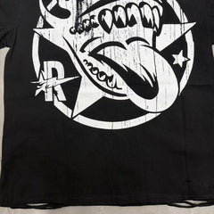Roughplay Lightning Muscle Car Distressed Black Graphic Tee