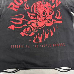 Roughplay Skull Star Flame Distressed Graphic Tee