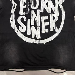 Roughplay "Born Sinner" Skeleton Road Rage Graphic Tee
