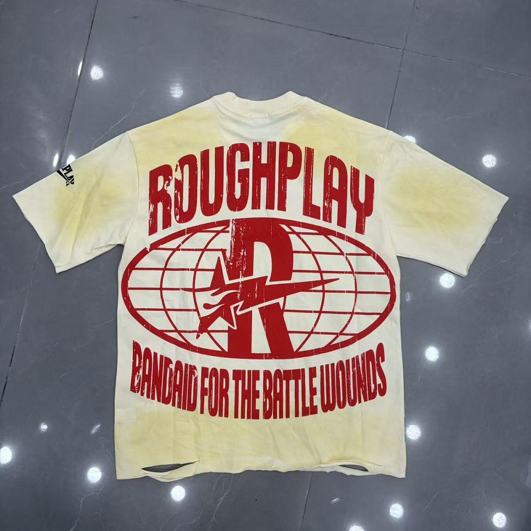 Roughplay Skull Liberty "WARNING" Oversized Graphic Tee
