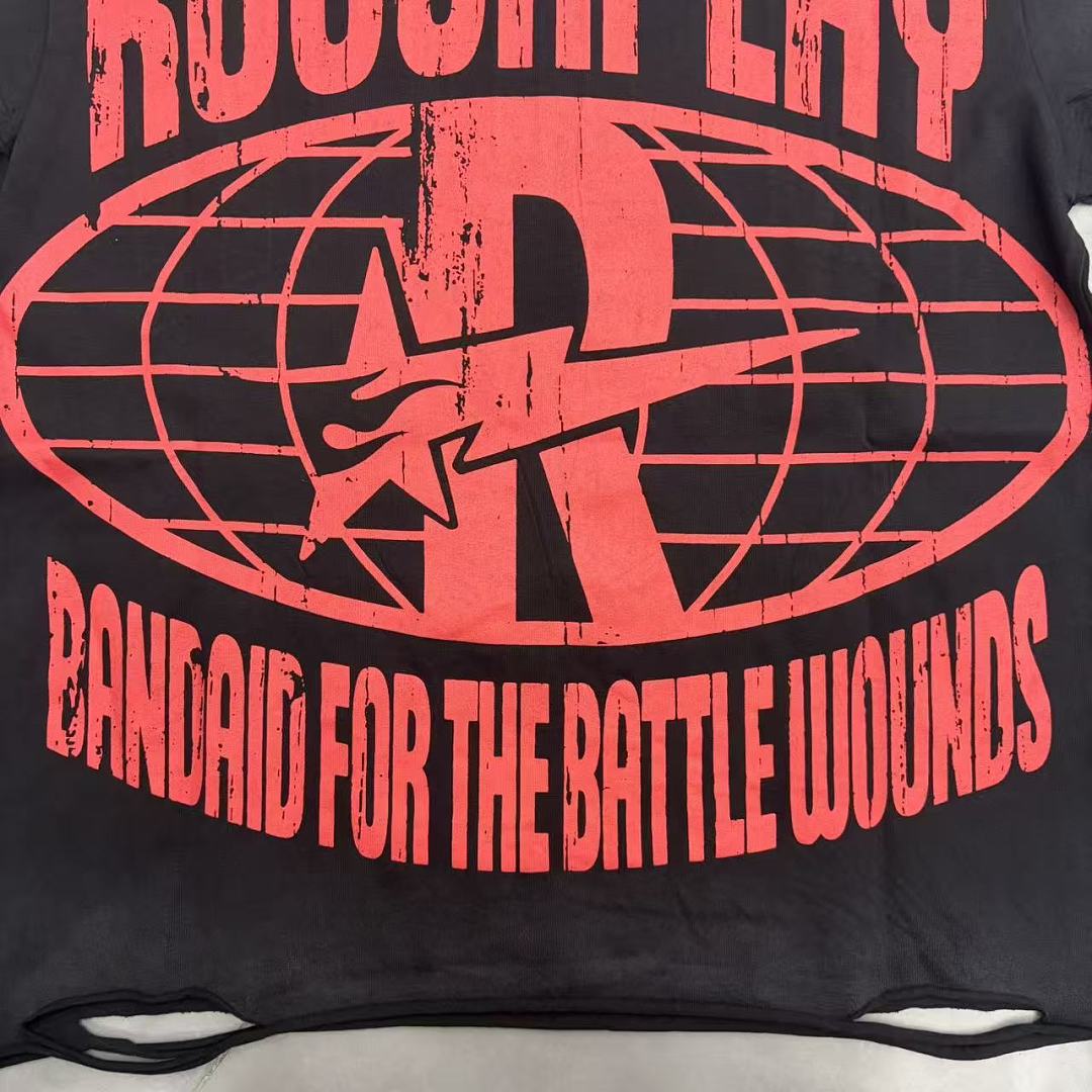Roughplay Doberman "Bandaid for the Battle Wounds" Chain Distressed Tee