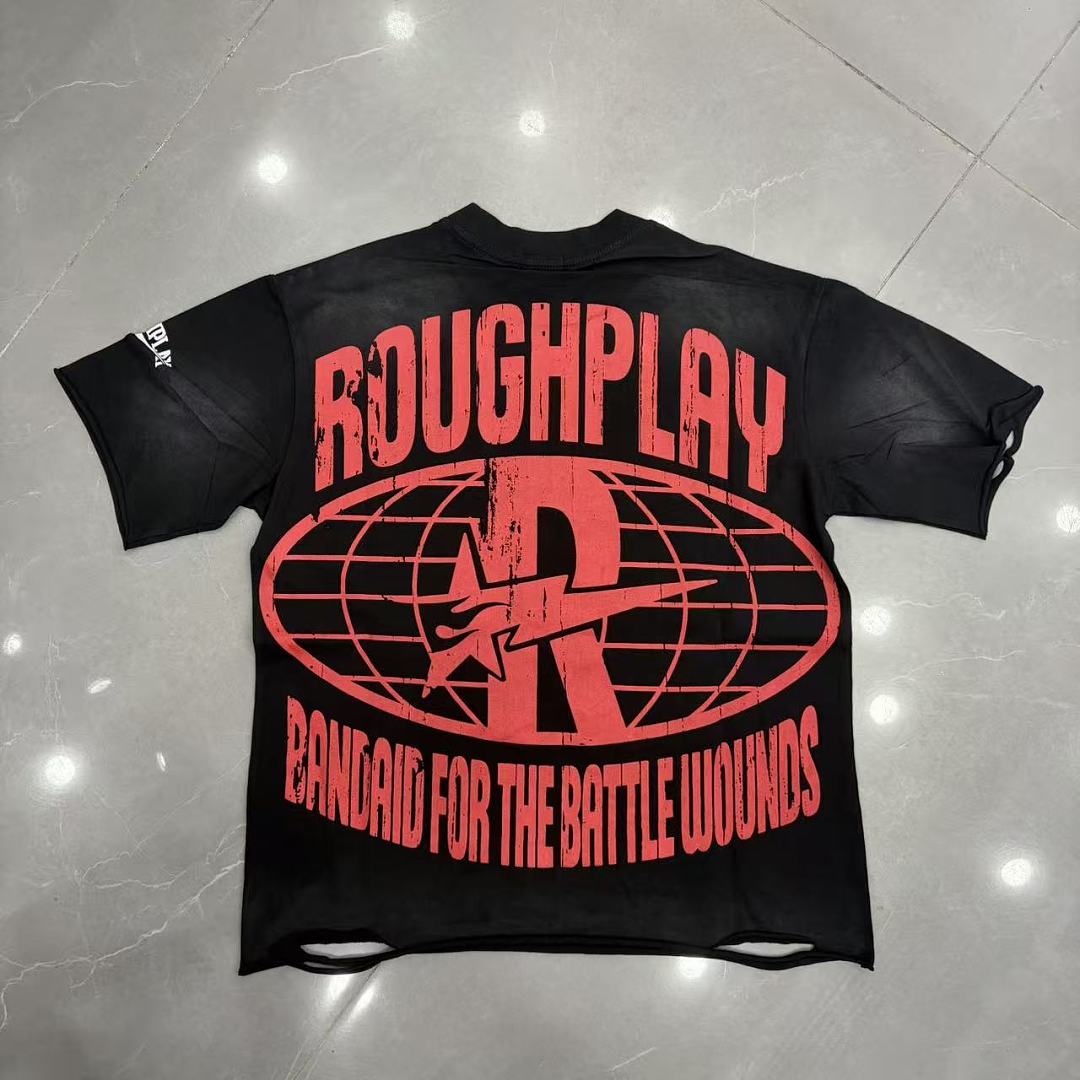 Roughplay Doberman "Bandaid for the Battle Wounds" Chain Distressed Tee