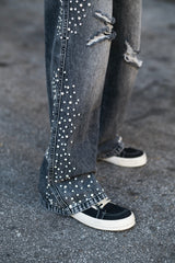 Grey ‘Stone’ Baggy Jeans