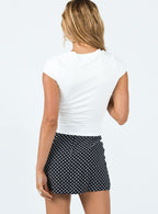 Selby Mini Skirt Black Polka Dot