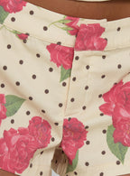 Yella Micro Mini Shorts Floral Polka Dot