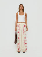 Grazia Pants Cream / Red