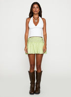 Arroyo Mini Skirt Green / White Gingham