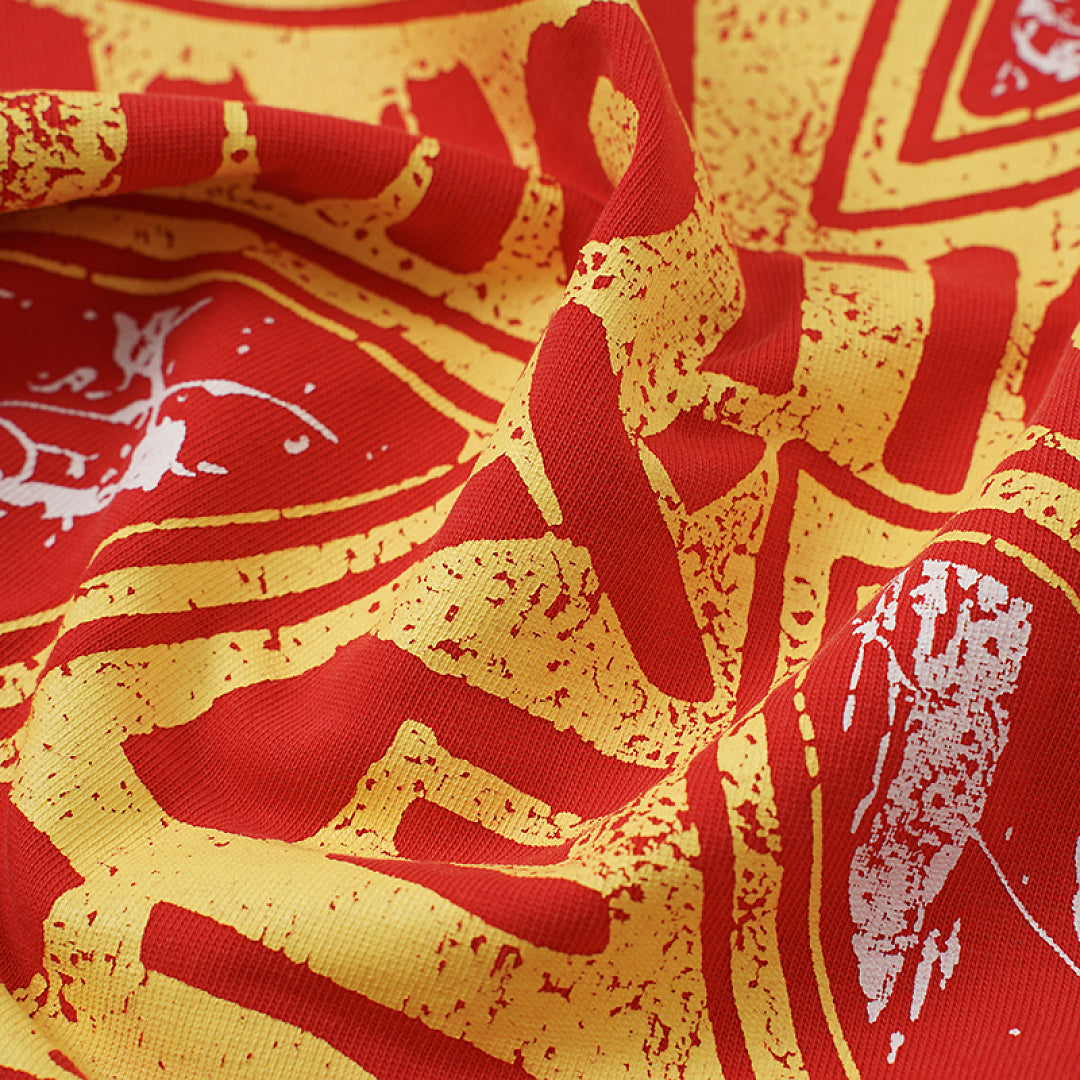 MIXED EMOTION Red Vintage Graphic  T‑Shirt